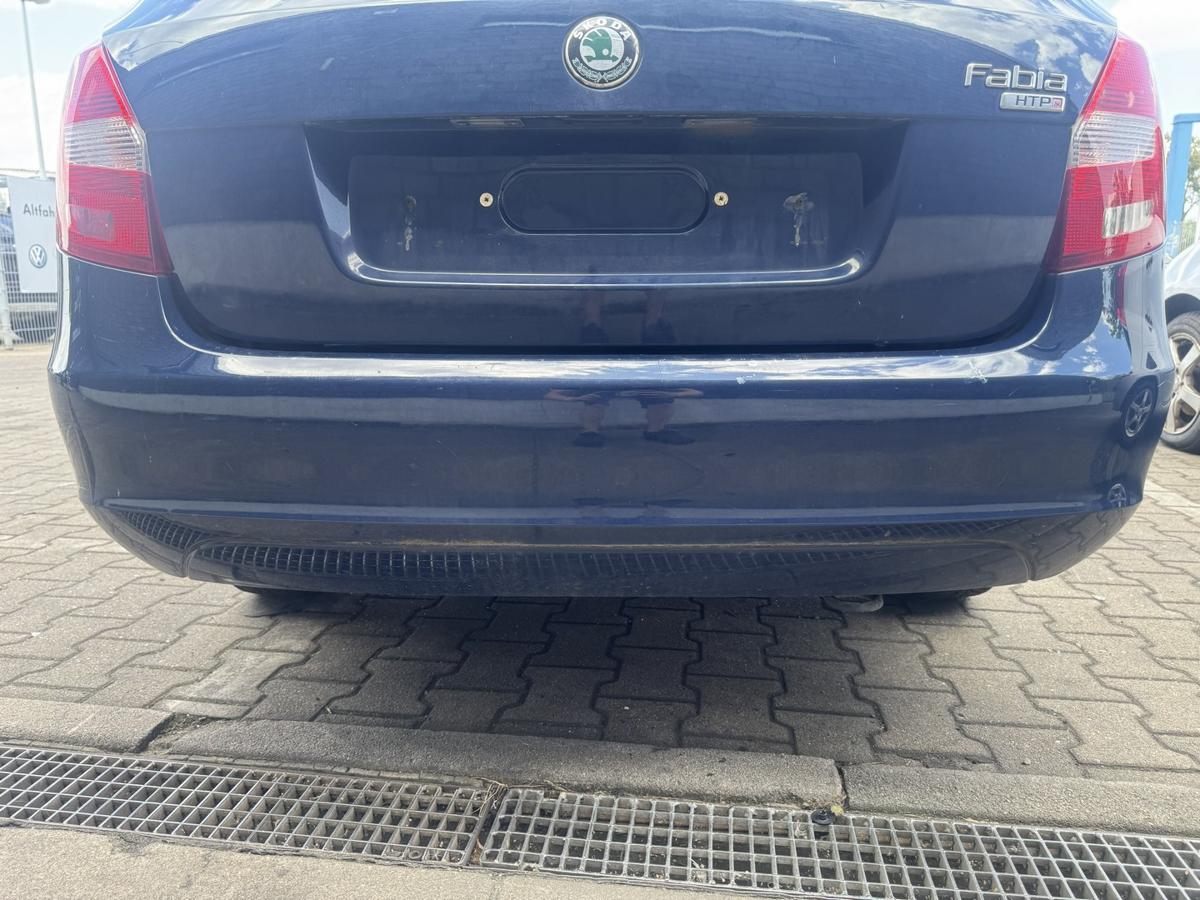 Skoda Fabia 2 5J original Stossf&auml;nger Sto&szlig;stange hinten 4711 Pacific Blue Bj.2010